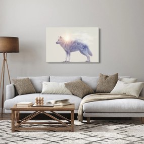 Kép - Vad tájakat tükröző sarkvidéki farkas (90x60 cm)