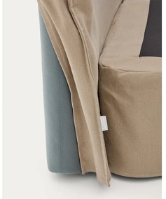 Szürkésbarna kárpitozott franciaágy 160x200 cm Jaira – Kave Home