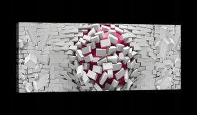 Vászonkép 145x45 Áttörés pusztítás robbanás dinamika energia absztrakt fal