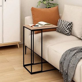Fekete szerelt fa kisasztal 40 x 30 x 59 cm