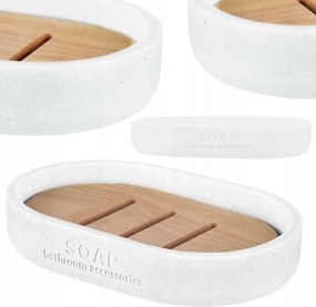 Szappantartó Fehér Bambusz Betét Fürdőszobai Wc Szappantartó