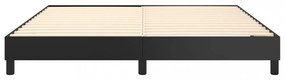fekete műbőr rugós ágykeret 180x200 cm