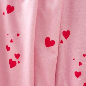 Rózsaszín fleece takaró 200x240 cm Heart – Catherine Lansfield