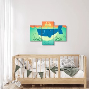 Kép - boldog bálna (90x60 cm)