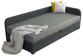 UNO kárpitozott ágy + ágyrács + matrac, 80x200, sawana21/05, jobb sarok