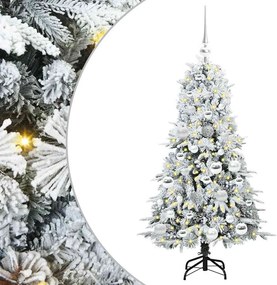 vidaXL Műanyag Hajtogatós Karácsonyfa Fehér 120 cm PE és PVC