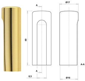 Otlav pánttakaró 3D 16 Arany Alu