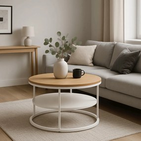 Asztal tölgy/fehér színben BEST