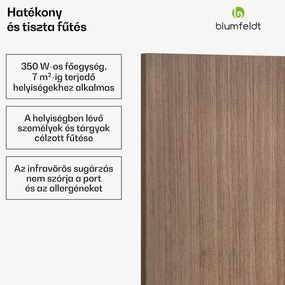 Blumfeldt Heat Square, Infravörös fűtés, WiFi vezérlés, 350 W, IP44
