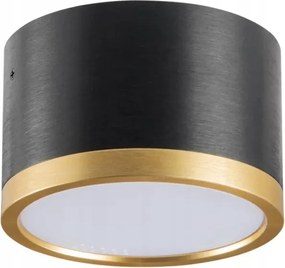 Mennyezeti spot lámpa fekete arany kerek spot izzóval 4000K Polux