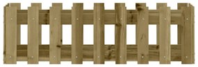 impregnált fenyőfa kerti magaságyás kerítéssel 100 x 30 x 30 cm