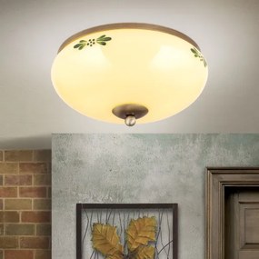 Orion DL 7-673 - Mennyezeti lámpa LANDHAUS 2xE27/60W/230V átm. 28 cm bronz/bézs