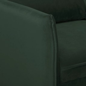 Sötétzöld bársony kanapé 138 cm Juli – Ropez