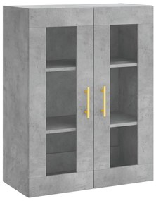 Betonszürke szerelt fa magasszekrény 69,5 x 34 x 180 cm
