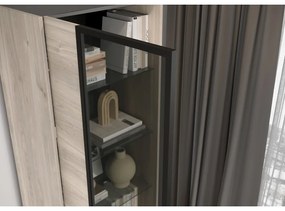 Tálalószekrény tölgyfa dekorral 64x206 cm Cantoria - Germania