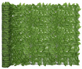 zöld leveles belátás elleni erkélyparaván 300 x 150 cm