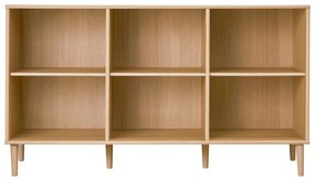 Natúr színű könyvespolc tölgyfa dekorral 133x75 cm Mistral – Hammel Furniture