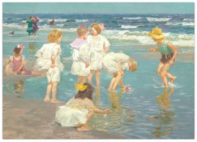 Üveg kép - Edward Henry Potthast, A Holiday, reprodukciók (70x50 cm)