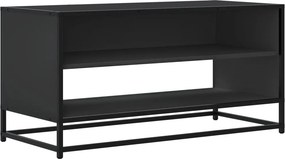 vidaXL fekete szerelt fa és fém TV-szekrény 91x40x46 cm