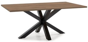 Étkezőasztal diófa dekoros asztallappal 100x180 cm Comba – Marckeric