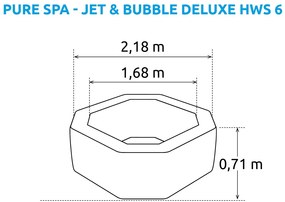 Marimex Pure Spa felfújható pezsgőfürdő - Jet &amp; Bubble Deluxe HWS 6
