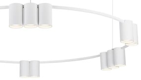 Csillár zsinóron GENESIS 15xGU10/8W/230V fehér