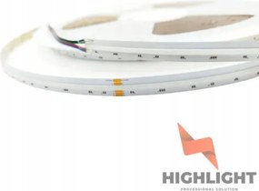 5m Led szalag Cob Rgb+ww 48V CRI90 Neon szalag 16W 896 LED/m Meleg