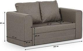 MOKKA Kétszemélyes kanapé Bézs