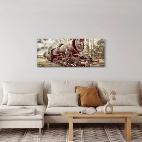 A mozdony történelmi képe (120x50 cm)