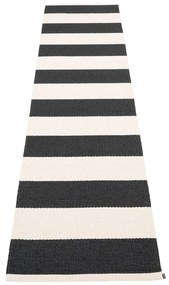 Fekete-fehér kültéri-beltéri futószőnyeg 70x300 cm Bob Black Vanilla – Pappelina
