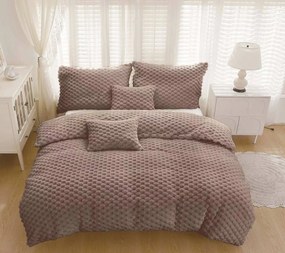 3 részes mikroplüss lapok 200x140cm+90x70cm Exklusive Sweet sötétbarna TiaHome