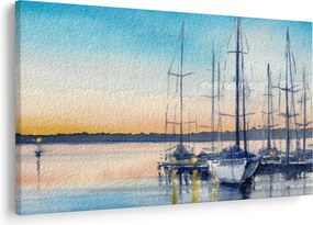 Kép - Csónakázás, akvárium (90x60 cm)