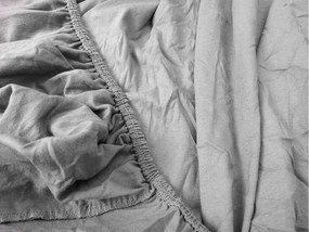 Jersey világosszürke lepedő BASIC 90x200 cm