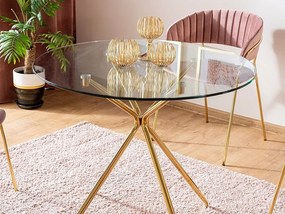 Azalia étkezőasztal kerek 80 cm víztiszta
