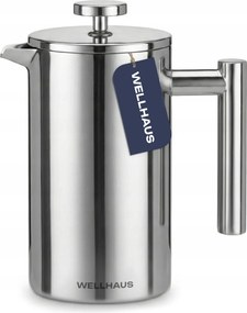 Kávéfőző Teafőző French Press Dugattyús Kancsó Wellhaus 1L