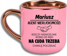 Bögre Rózsaszín Elegáns Nagy Vicces Ajándék Ingatlan Ügynök