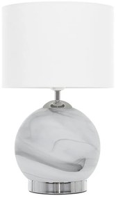 Fehér üveg asztali lámpa 40 cm UELE Beliani