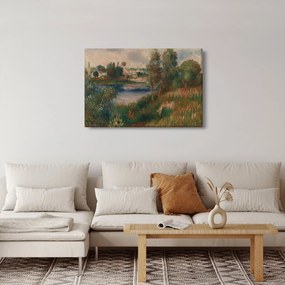 Kép - Auguste Renoir, Landscape at Vetheuil, reprodukciók (90x60 cm)