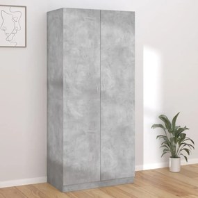 betonszürke forgácslap ruhásszekrény 90 x 52 x 200 cm