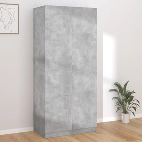 betonszürke szerelt fa ruhásszekrény 90 x 52 x 200 cm