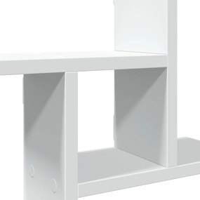 2 db fehér szerelt fa fali polc 50 x 12 x 50 cm