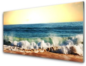 Modern üvegkép Ocean Beach Landscape 120x60cm 2 fogas