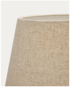Fekete-bézs asztali lámpa textil búrával (magasság 60 cm) Torrent – Kave Home