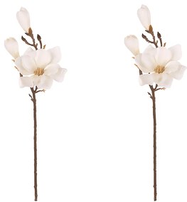 Virágcsokor Magnolia, 2 db, fehér, 65 cm