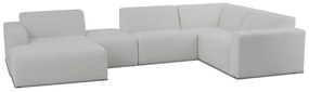 Fehér buklé sarokkanapé (U alakú) Roxy – Scandic