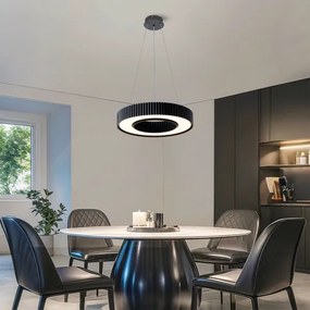 Brilagi - dimmelhető LUMIX LED csillár, 48W, 230V, 3000-6000K, fekete, Ø 50 cm + távirányítóval