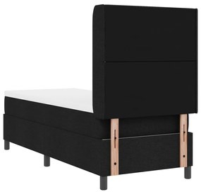 Boxspring Ágy Mattal és LED Fekete 80x200 cm Szövet