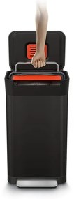 Fekete acél pedálos szemetes 30 l Titan – Joseph Joseph