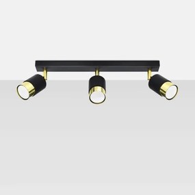 Sollux SL.1071 - Spotlámpa NERO 3xGU10/40W/230V fekete/arany