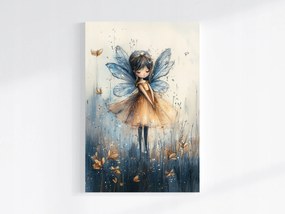 Canvas Vászonkép Kislány Angyal Tündér Virágok Mese Pillangók 40x60